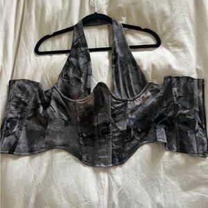 MIAOU Ari Corset in Newspaper print